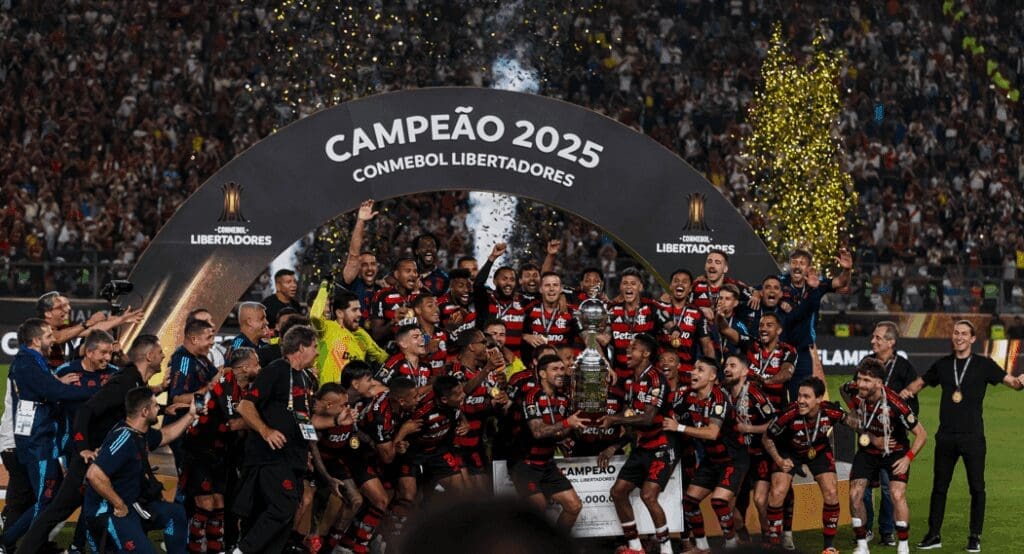 Flamengo campeno libertadores 3 celebracion