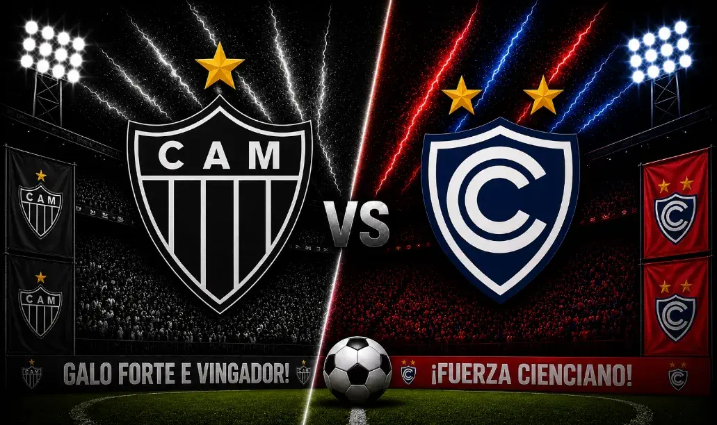 Atlético Mineiro contra Cienciano se enfrentan por la Copa Sudamericana.