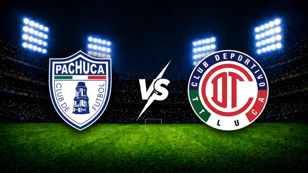 El partido entre Pachuca contra Toluca se juega el domingo 10 de mayo