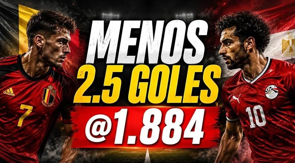 Bélgica contra Egipto: menos de 2.5 goles @1.884