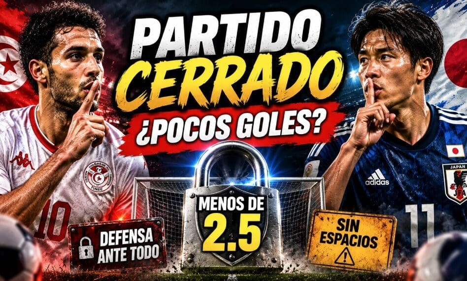Túnez vs Japón Menos de 2.5 goles @ 1.78