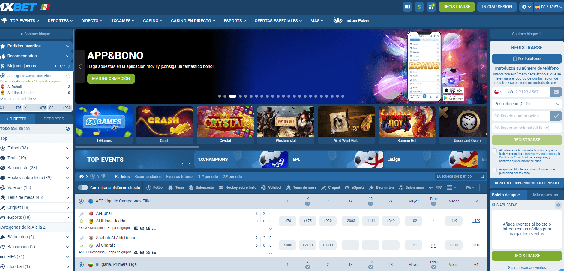 Sitio 1xBet México