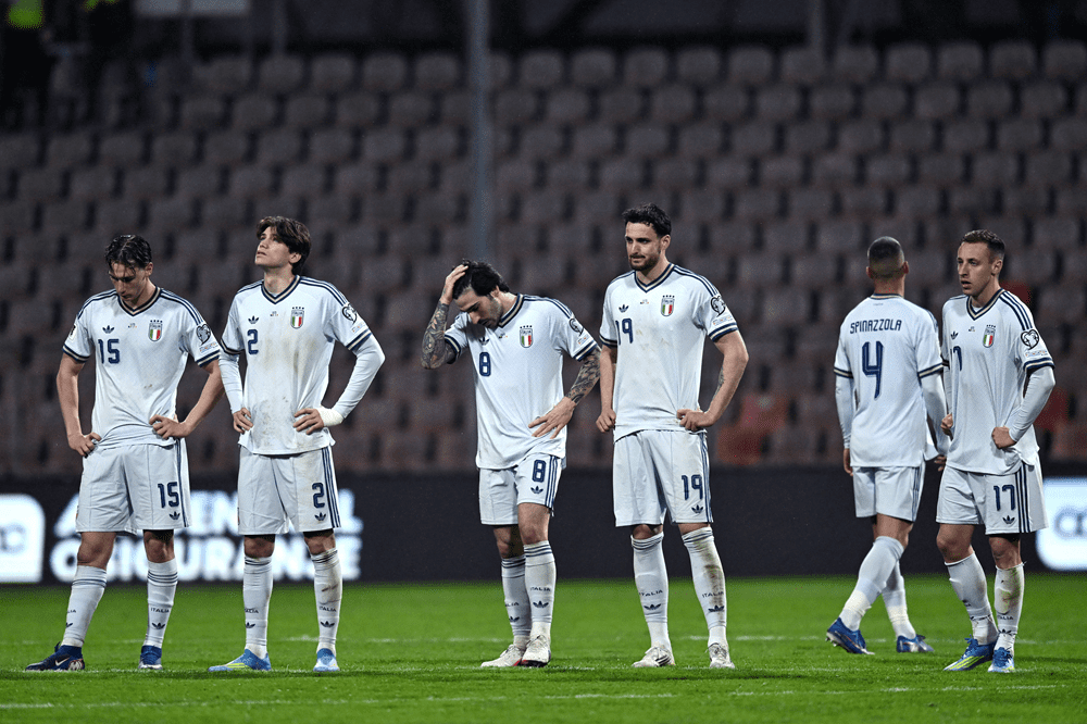 Jugadores de Italia lamentan su eliminación del Mundial 2026