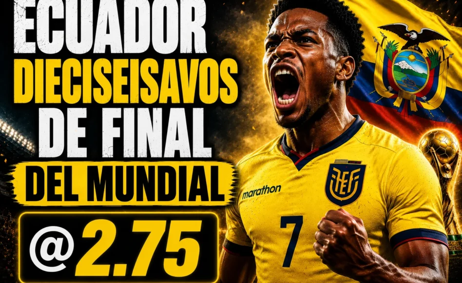 Ecuador llega a los dieciseisavos del Mundial @2.75