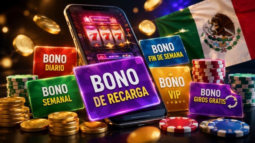 Bonos de recarga casino promociones de recarga en casinos online de México con bonos diarios, semanales, VIP y giros gratis