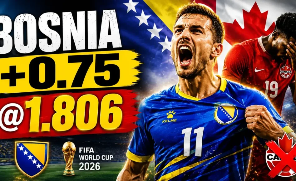 Canadá contra Bosnia-Herzegovina: Bosnia +0.75 @1.806