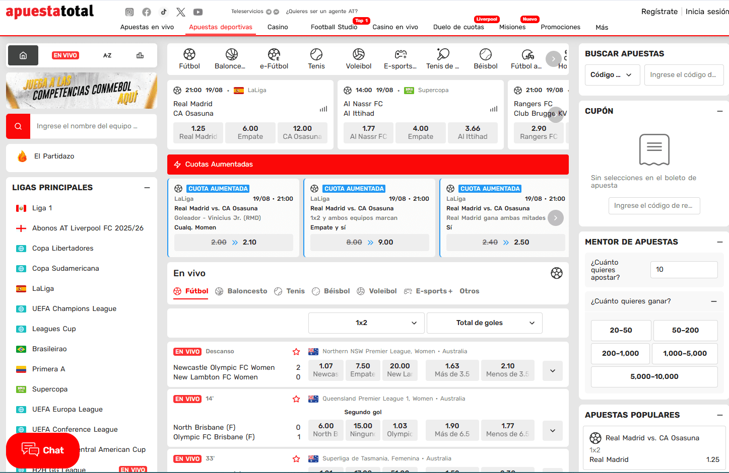 Portada Apuestatotal Perú