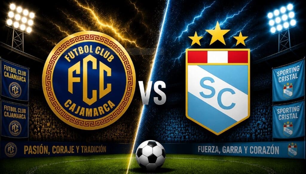FC Cajamarca contra Sporting Cristal - Liga 1 Perú - 15 de mayo 2026