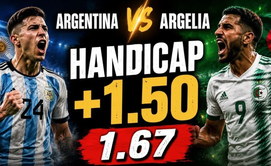 Argentina contra Argelia: Argelia Hándicap +1.50 @1.67