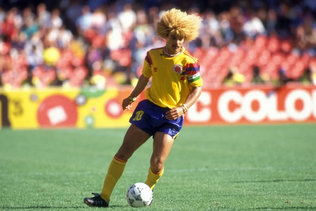 Carlos Valderrama protagonista de Colombia en el Mundial de 1990.