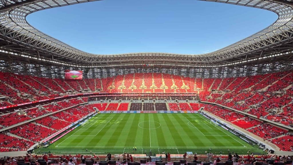 Estadio. Zambia contra Marruecos