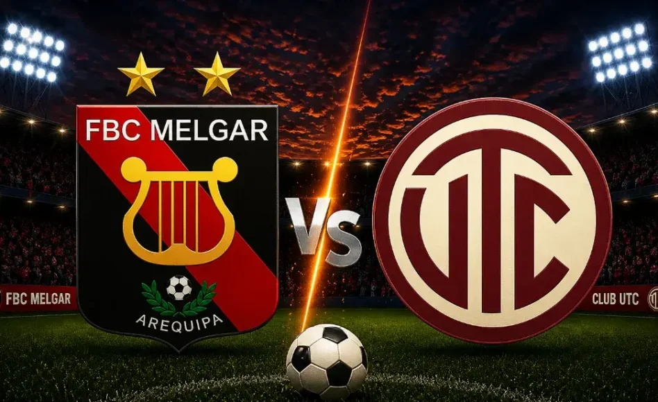 Melgar contra UTC Cajamarca -Liga 1 Perú- 3 de Mayo (18:00 hora local)