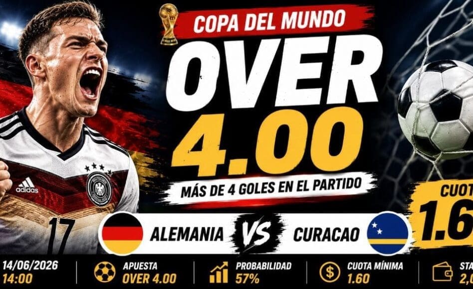 Alemania vs Curacao – Over 4.00 @1.68