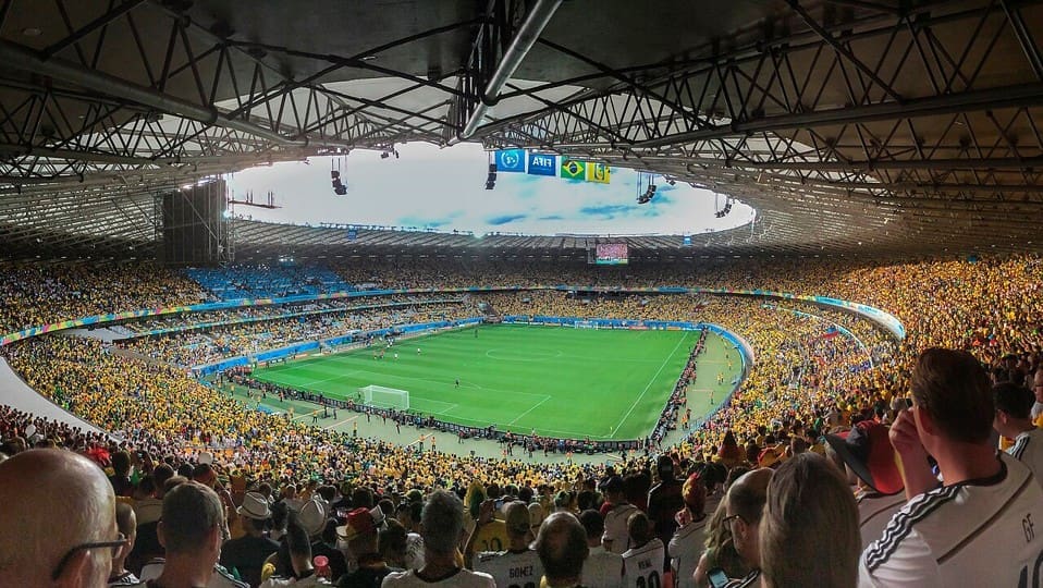 Estadio. Cruzeiro contra Santos