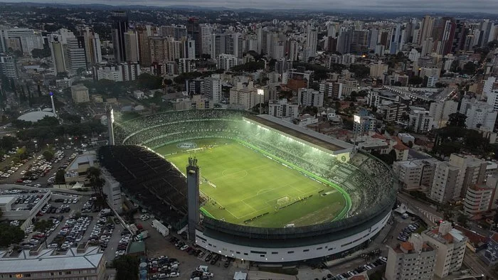Estadio. Coritiba contra Santos