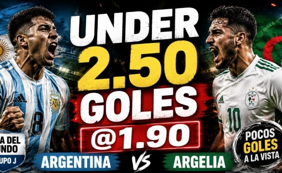 Argentina contra Argelia: Under 2.50 goals @1.90
