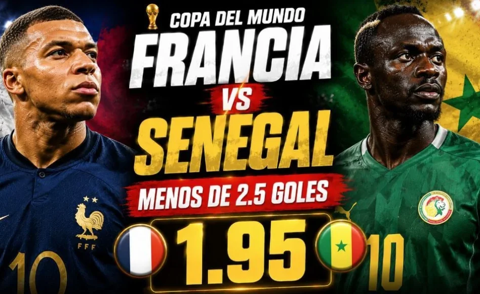 Francia contra Senegal: Menos de 2.5 goles @ 1.95