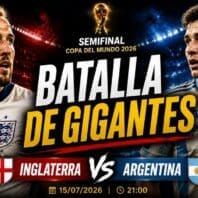 ApuestasBono Inglaterra vs Argentina Inglaterra Gana Tiempo Reglamentario Mundial 2026