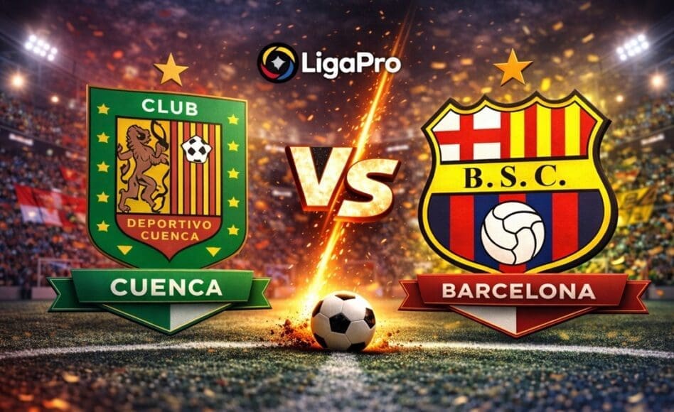 Deportivo Cuenca contra Barcelona SC  –LigaPro Ecuador 2026– 1 de Marzo (17:00 hora local)