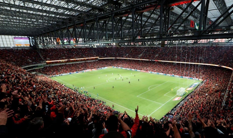Estadio. Athletico Paranaense contra Corinthians