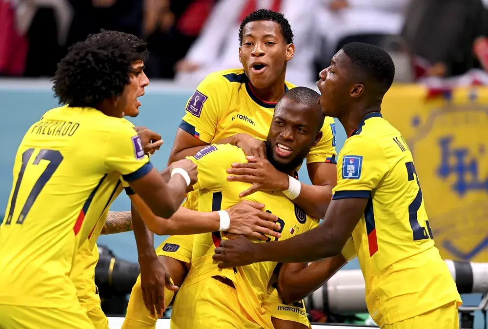 Gonzalo Plata, Enner Valencia y Moises Caicedo en la Copa Mundial de Qatar 2022